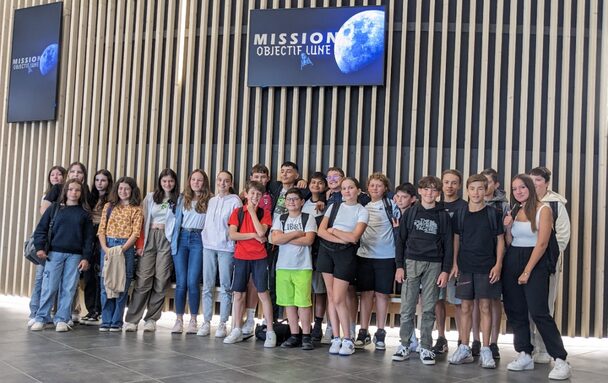 La 4ème B au lancement de la Mission Objectif Lune le 28 septembre à Vulcania